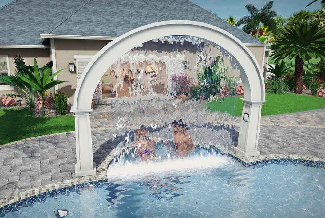 Landscape Design Software - Adding a Water Curtain