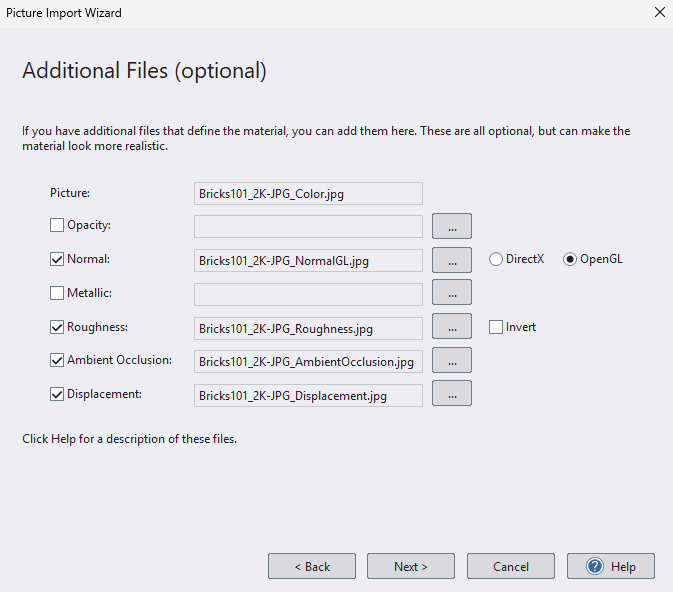 Landscape Design Software - Picture Import Wizard Additional Files