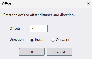 Landscape Design Software - Adding Pool Stairs Offset Dialog
