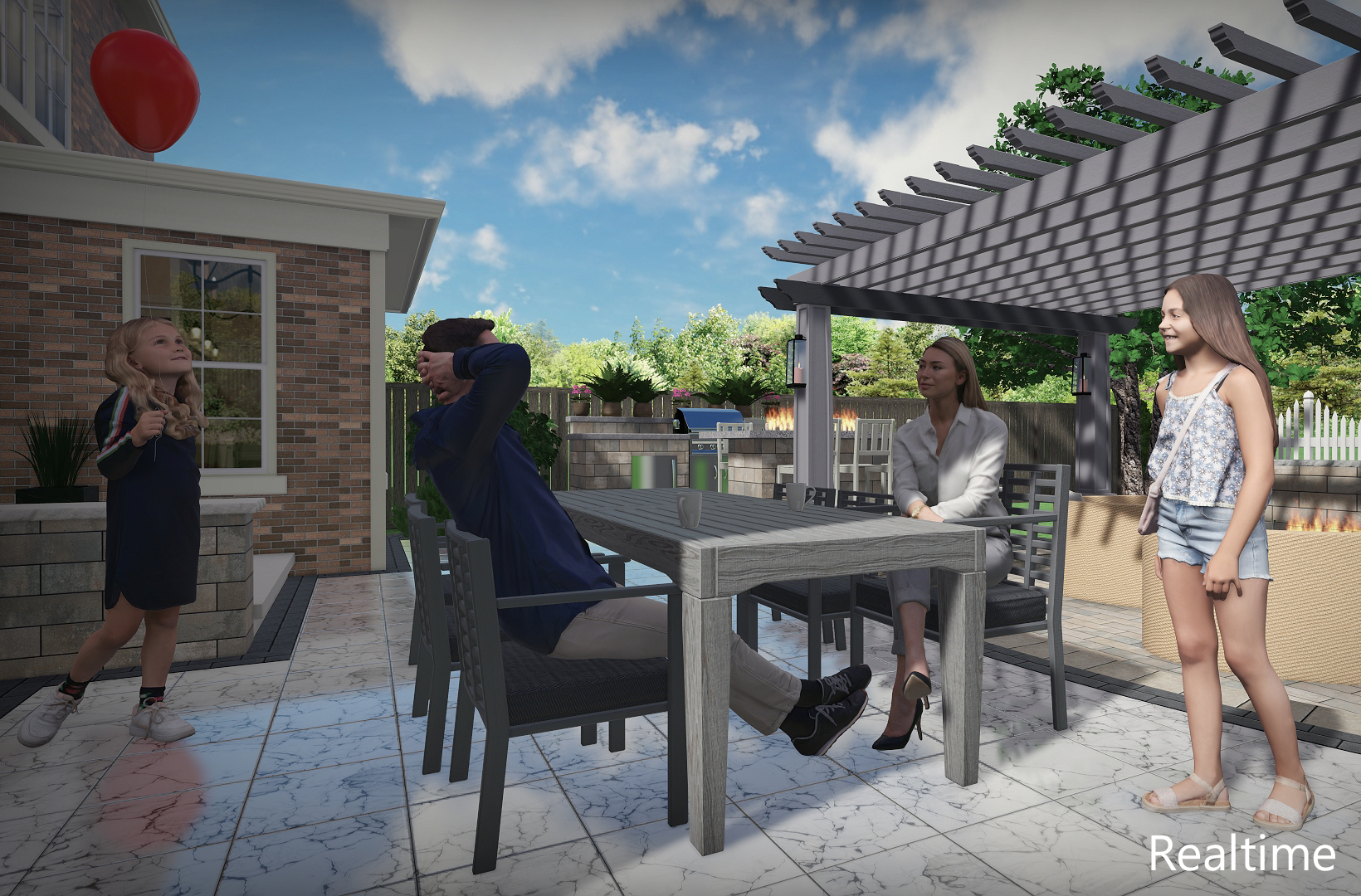 Realtime Landscaping Rendered Without Path Tracer