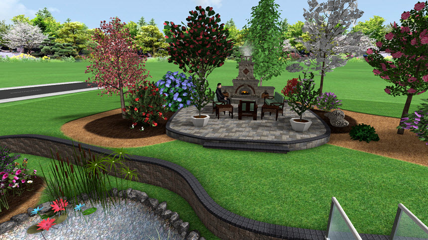 Completed custom accessory using our user-friendly landscaping software