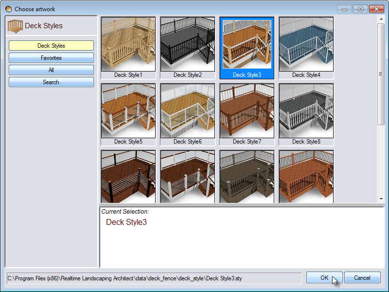 Click the image to take you to a large selection of deck styles