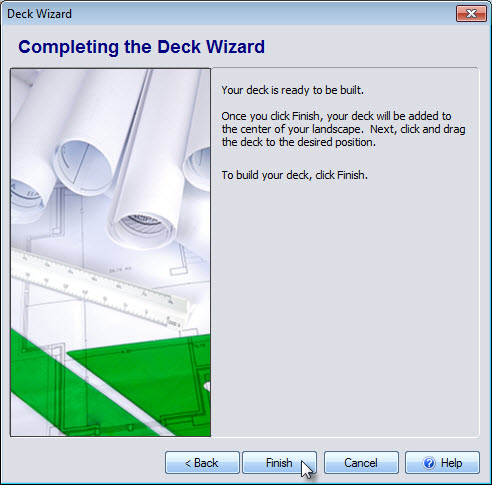 Click Finish to complete the last step of the Deck Wizard