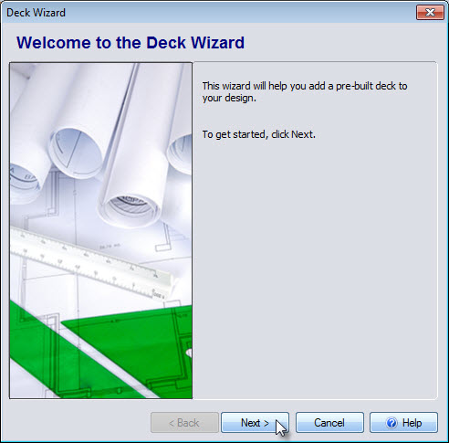 Welcome menu of the Deck Wizard