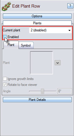 Enable any additions to your plant row