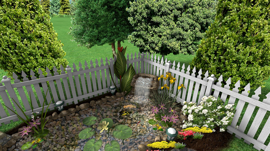 You have completed this tutorial and added a 3D waterfall to your landscape design