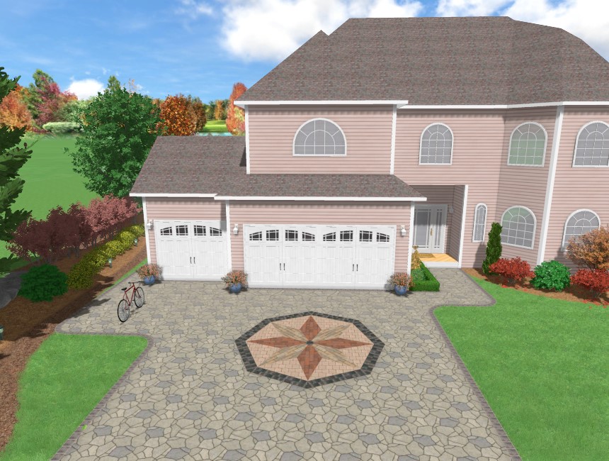 You have completed adding an accent using Realtime Landscaping Pro