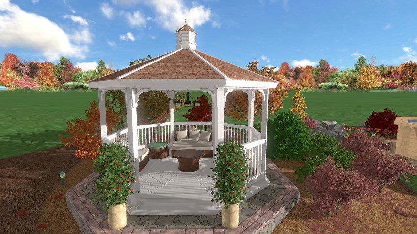 Completed custom accessory using our user-friendly landscaping software