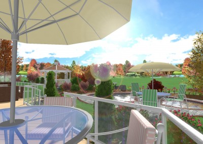Deck Design with Table and Umbrella