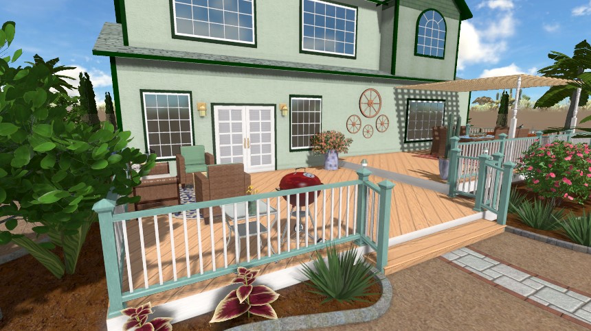 You have now completed adding deck stairs using Realtime Landscaping Plus