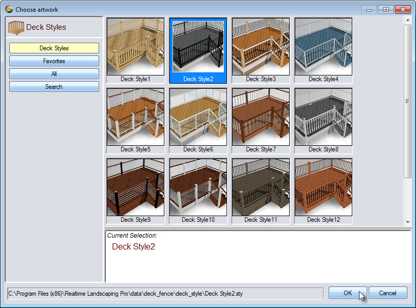 Click the image to take you to a large selection of deck styles