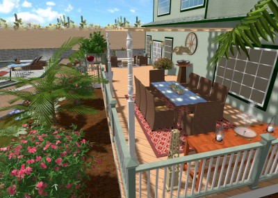 Desert Landscape Design with Deck