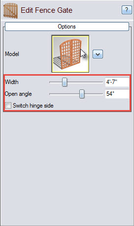 Click the model image for more fence gate style options