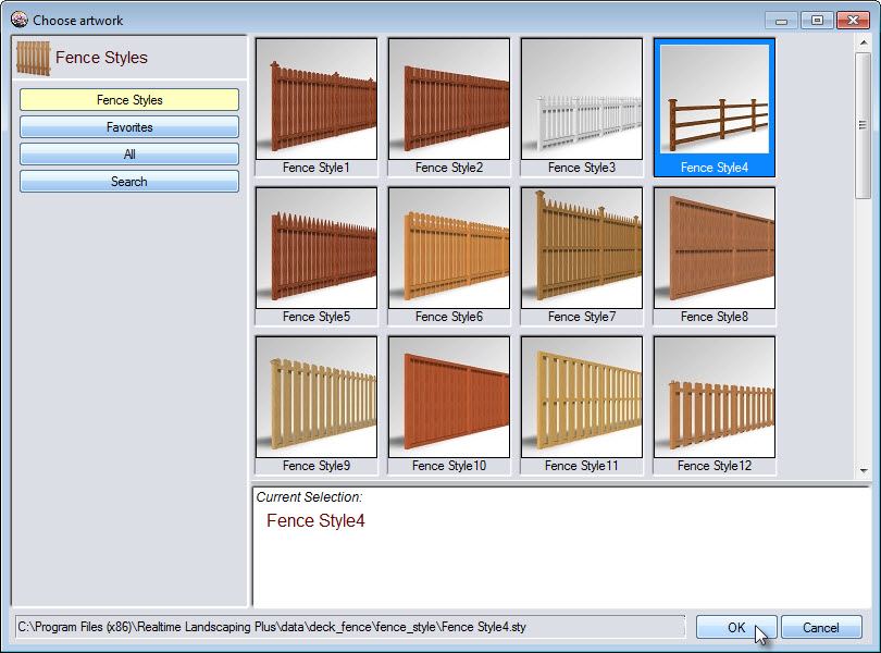 Make a selection from the variety of fence models available