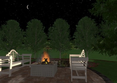 Fireplace at Night - Walkthrough View