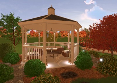 Landscape Design with Gazebo