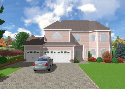 Landscape Design with Front Yard and Driveway