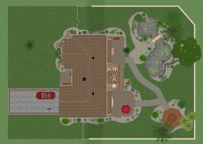 Landscape Plan with Pond