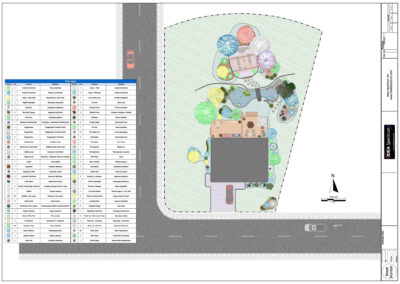 Landscape Plan with Pond