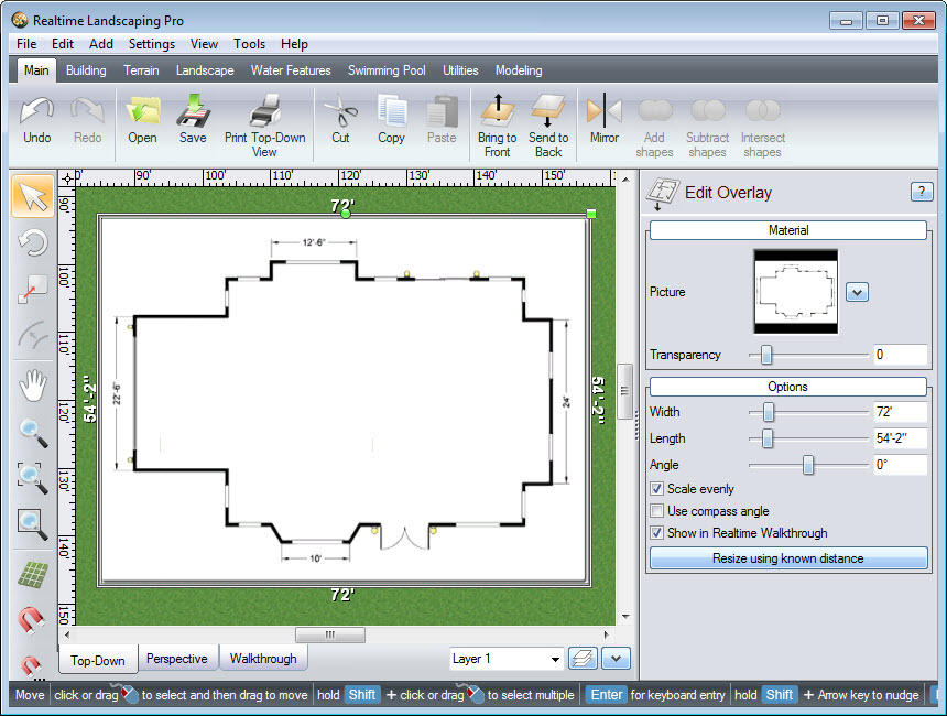 Your overlay is now scaled to size