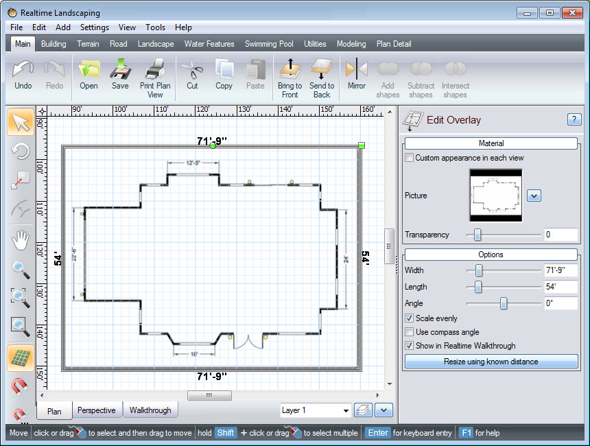 Your overlay is now scaled to size