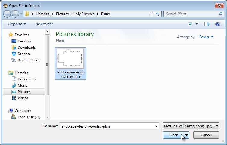 Select the file type you wish to import as the overlay