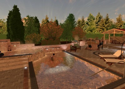 Patio Design with Pool and Spa
