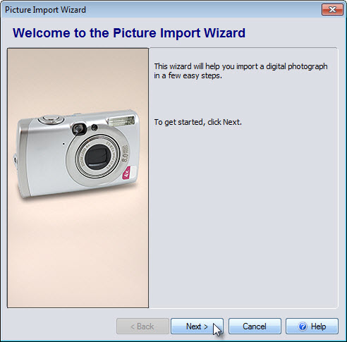 Welcome to the Picture Import Wizard