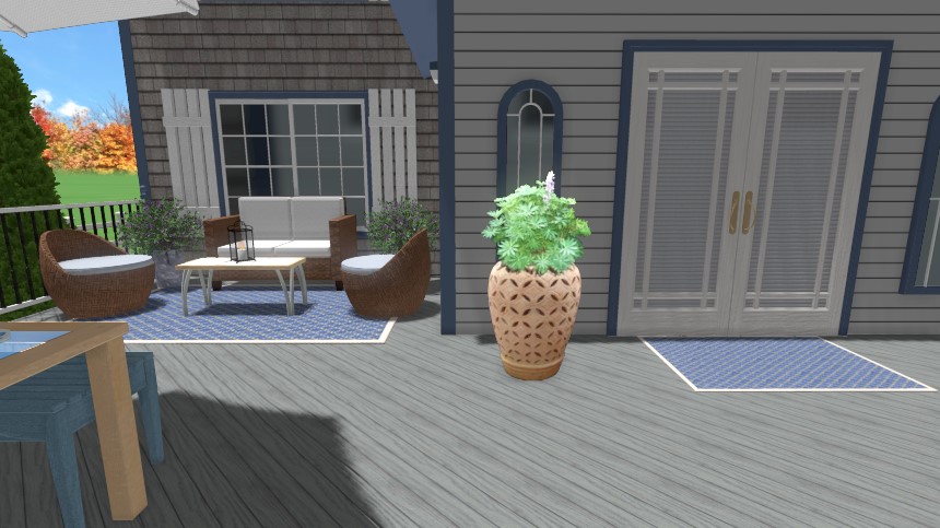 You have completed adding a picture of a potted plant to your landscape design using Realtime Landscaping Plus