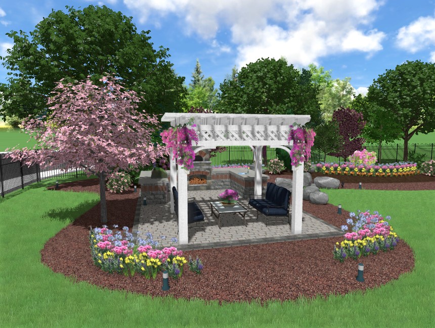 Completed adding an UltraRes 3D plant to your landscape design