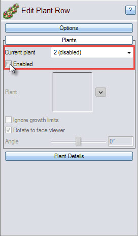 Enable any additions to your plant row