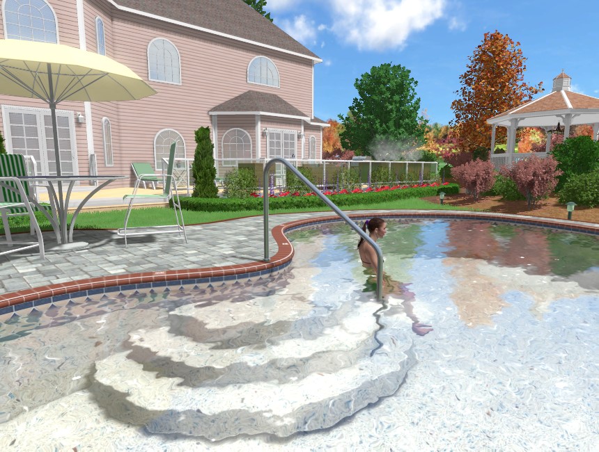 You have now completed adding a pool accessory to your landscape design