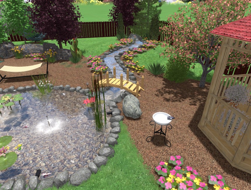 You have completed this tutorial and added a 3D stream using Realtime Landscaping Pro