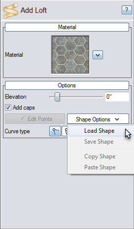 Load premade shapes using shape options