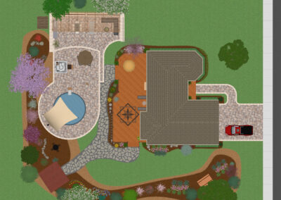 Top-Down View of Landscape Design