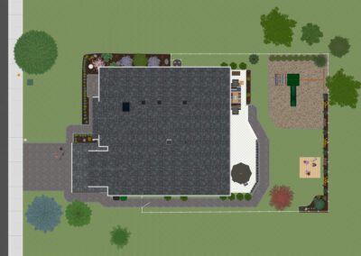 Top-Down View of Residence and Playground